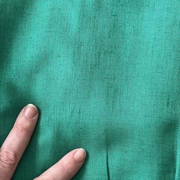 Emerald Green Vintage 1980s Cynthia Howie Union Made Mod Inspired Midi Dress - Picture 11 of 11